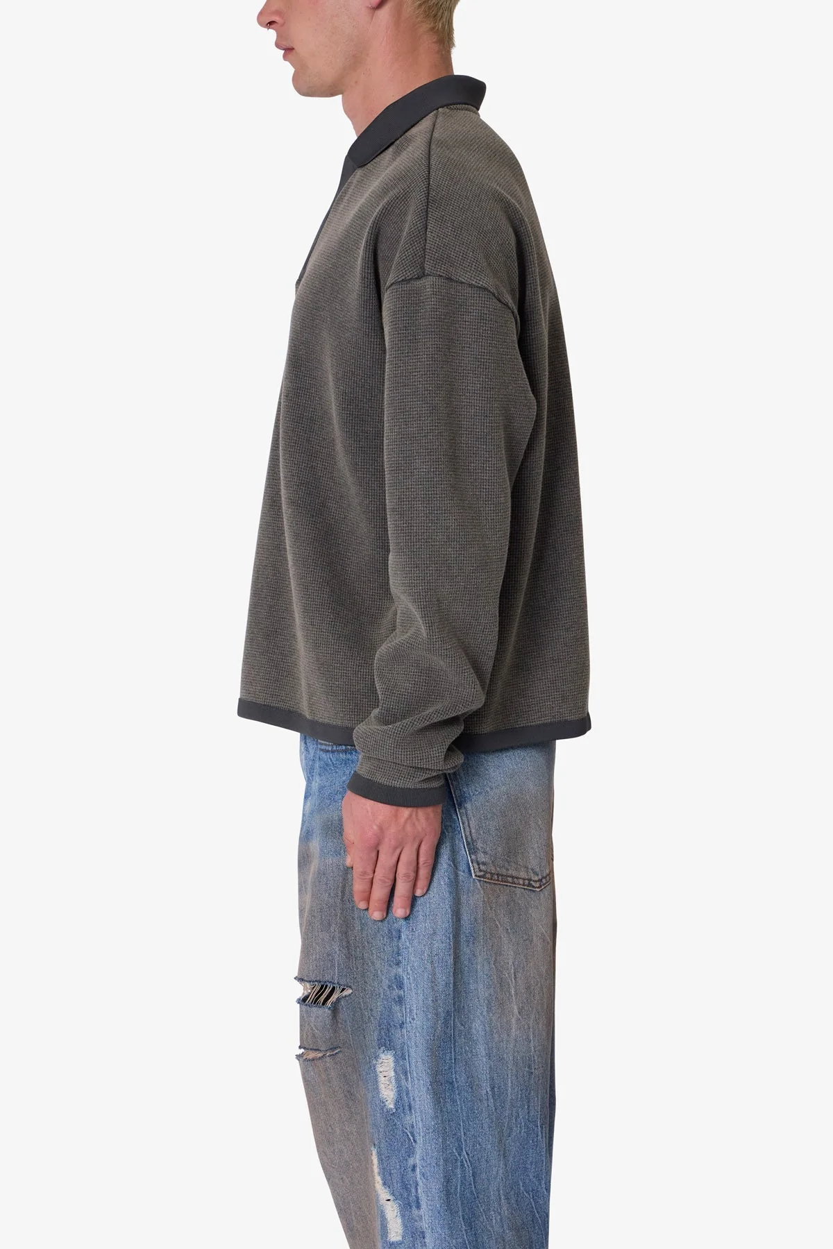 Polo Thermal L/S Shirt - Charcoal Grey