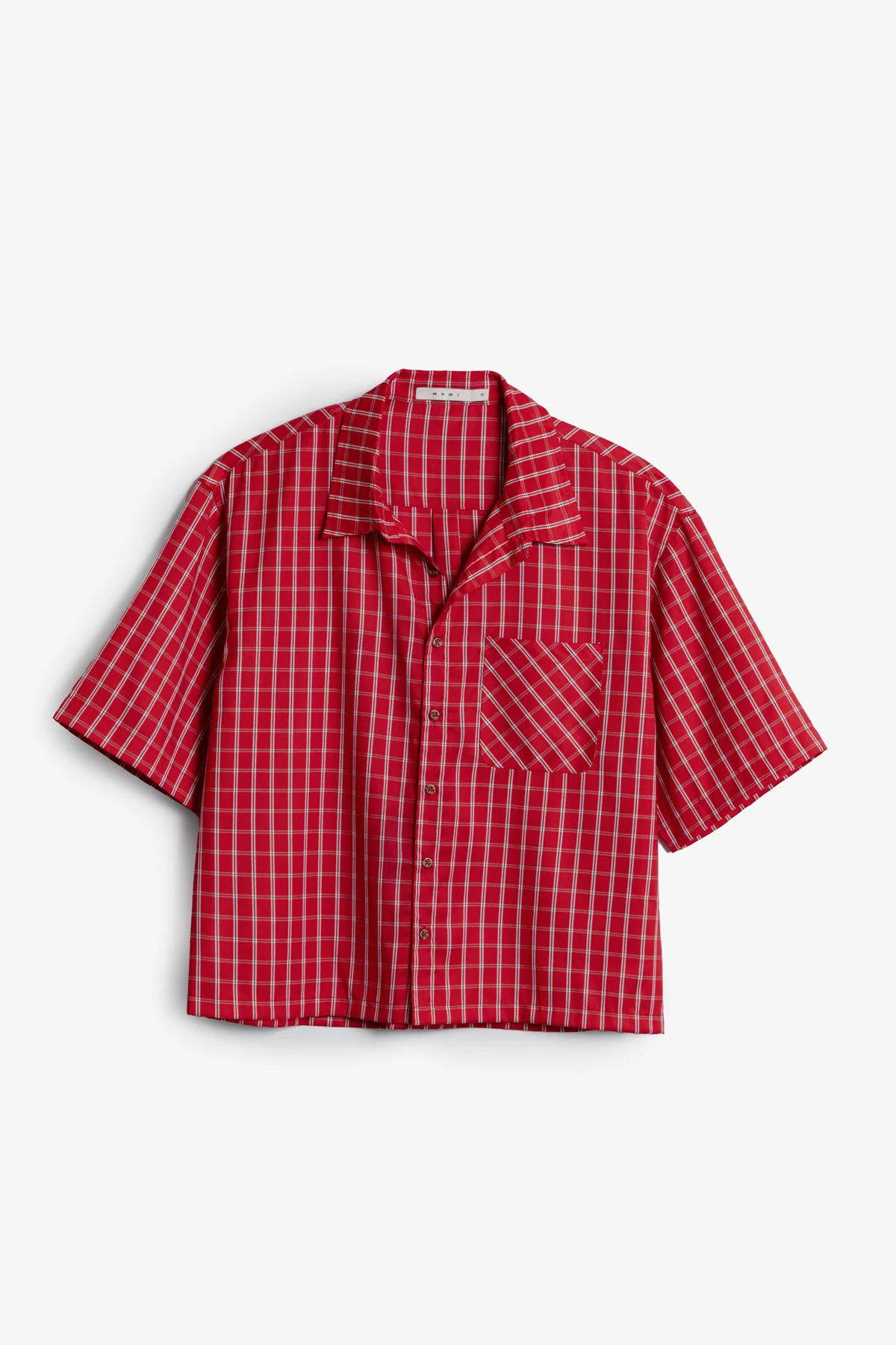 Crispy Poplin Over Shirt - Red
