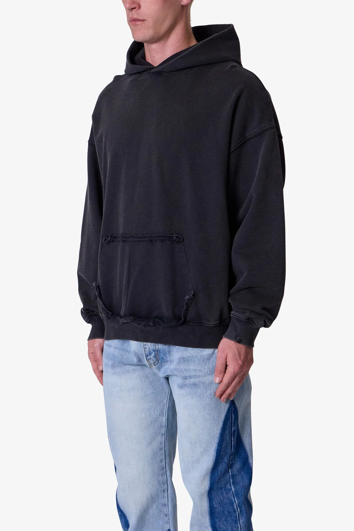Raw Stitch Hoodie - Black