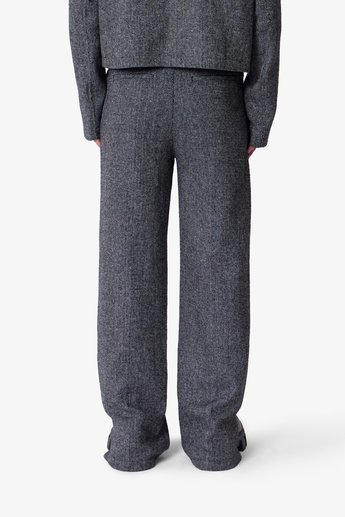 Tweed Trouser Pants - Black/Grey