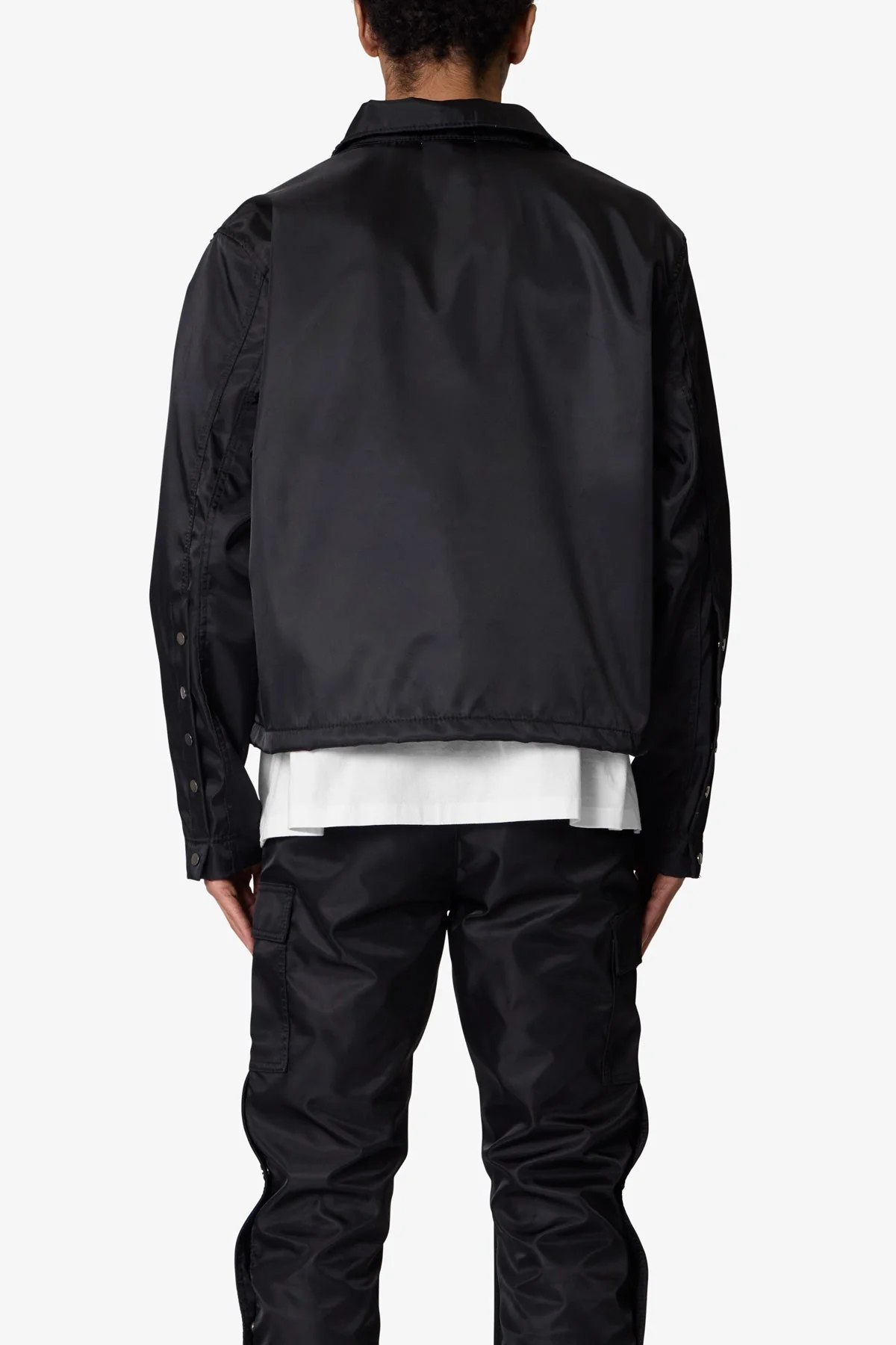 Snap Cargo Work Jacket - Black