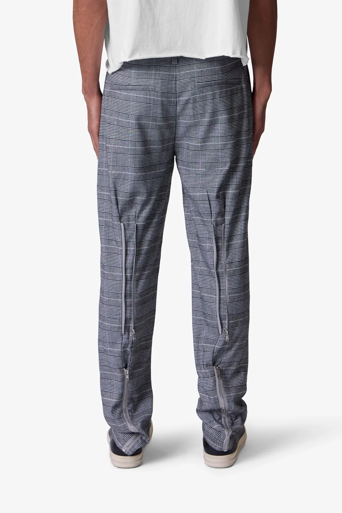 Punk Zip Trouser Pants - Black/Grey