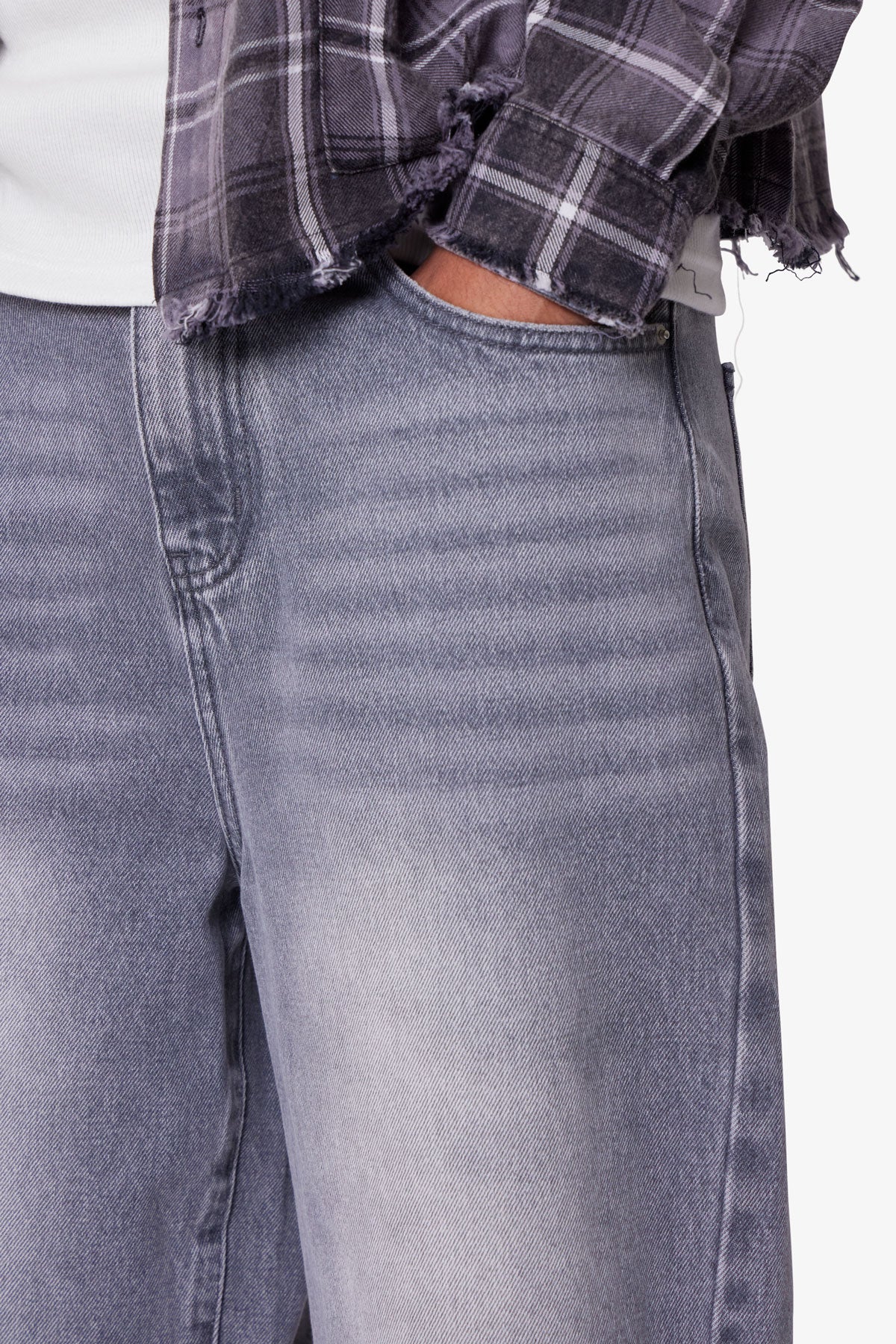 Ultra Baggy Blowout Denim - Washed Grey