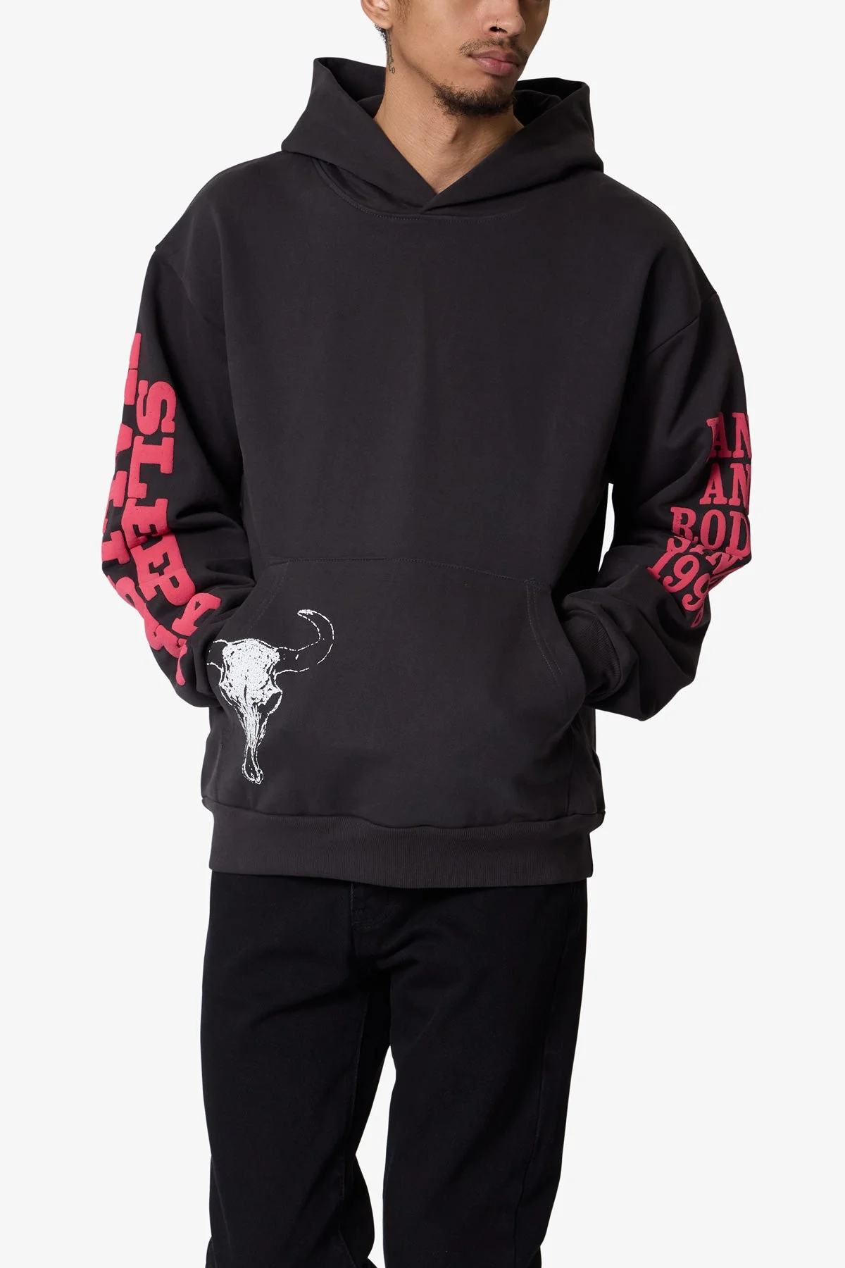 Bullskull Hoodie - Washed Black