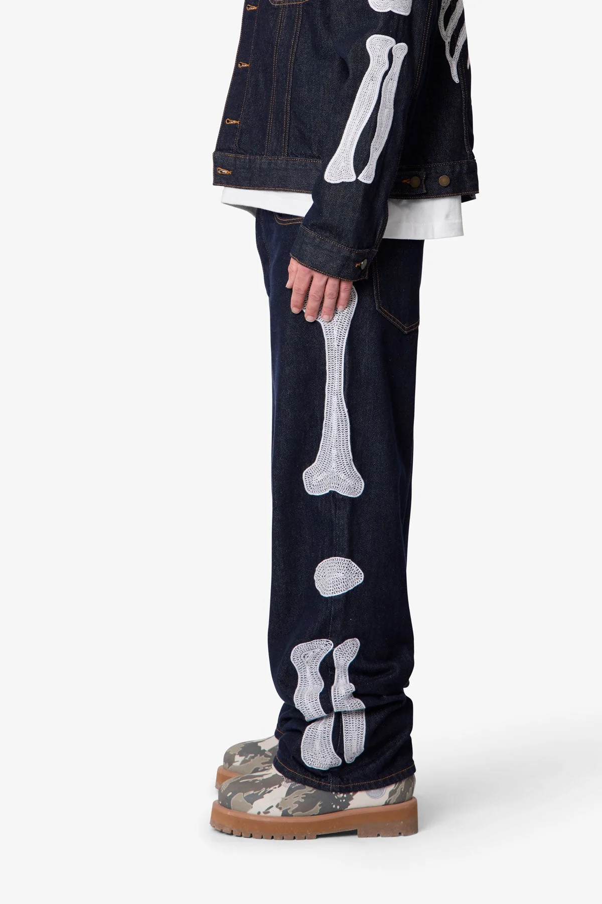 Raw Skeleton Ultra Baggy Denim - Rinsed Indigo