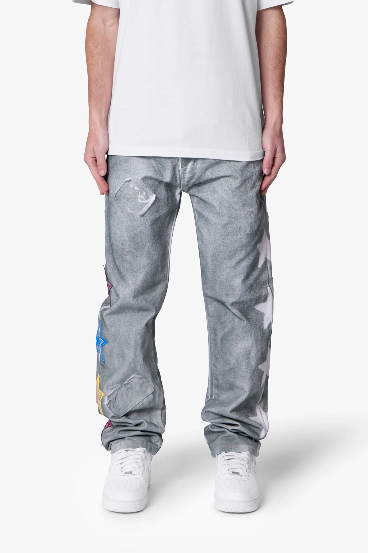 V720 Dirty Star Mailbag Denim - White