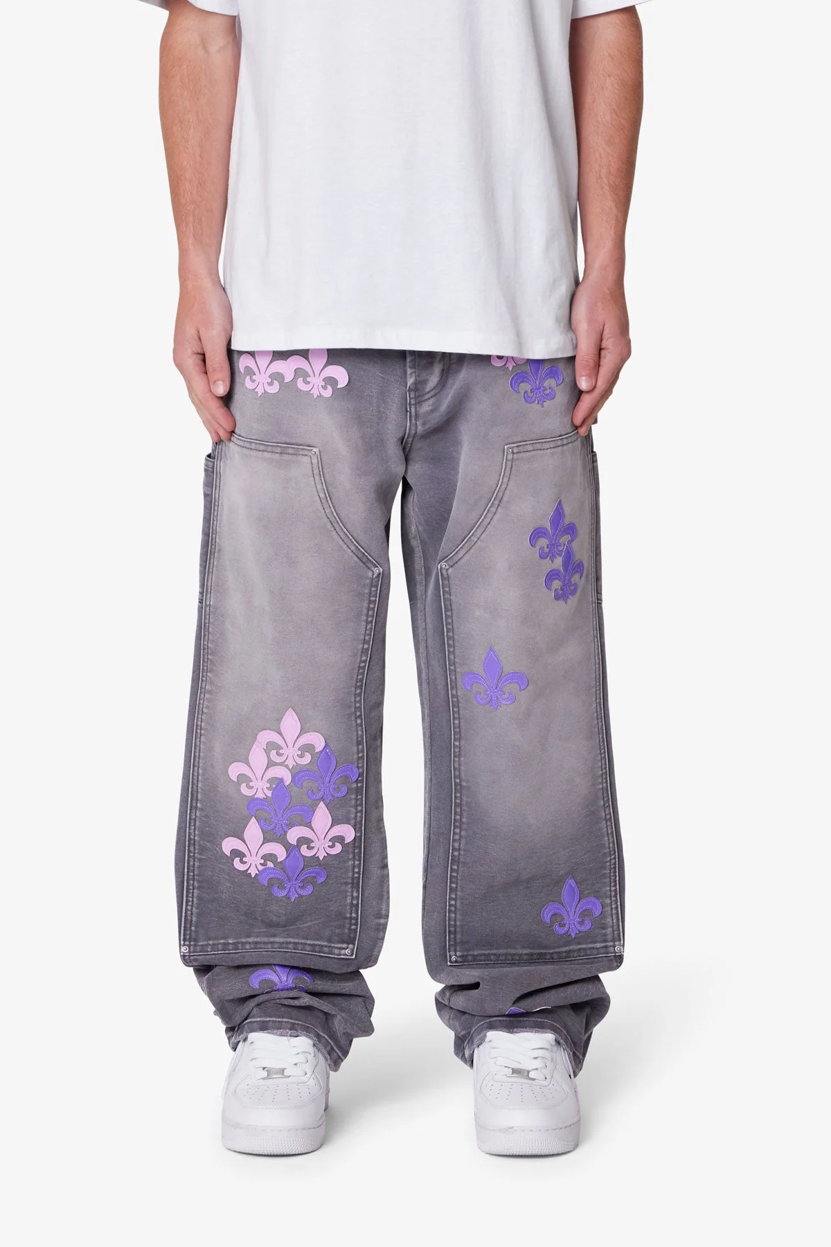 Ultra Baggy Fleur Double Knee Pants - Grey