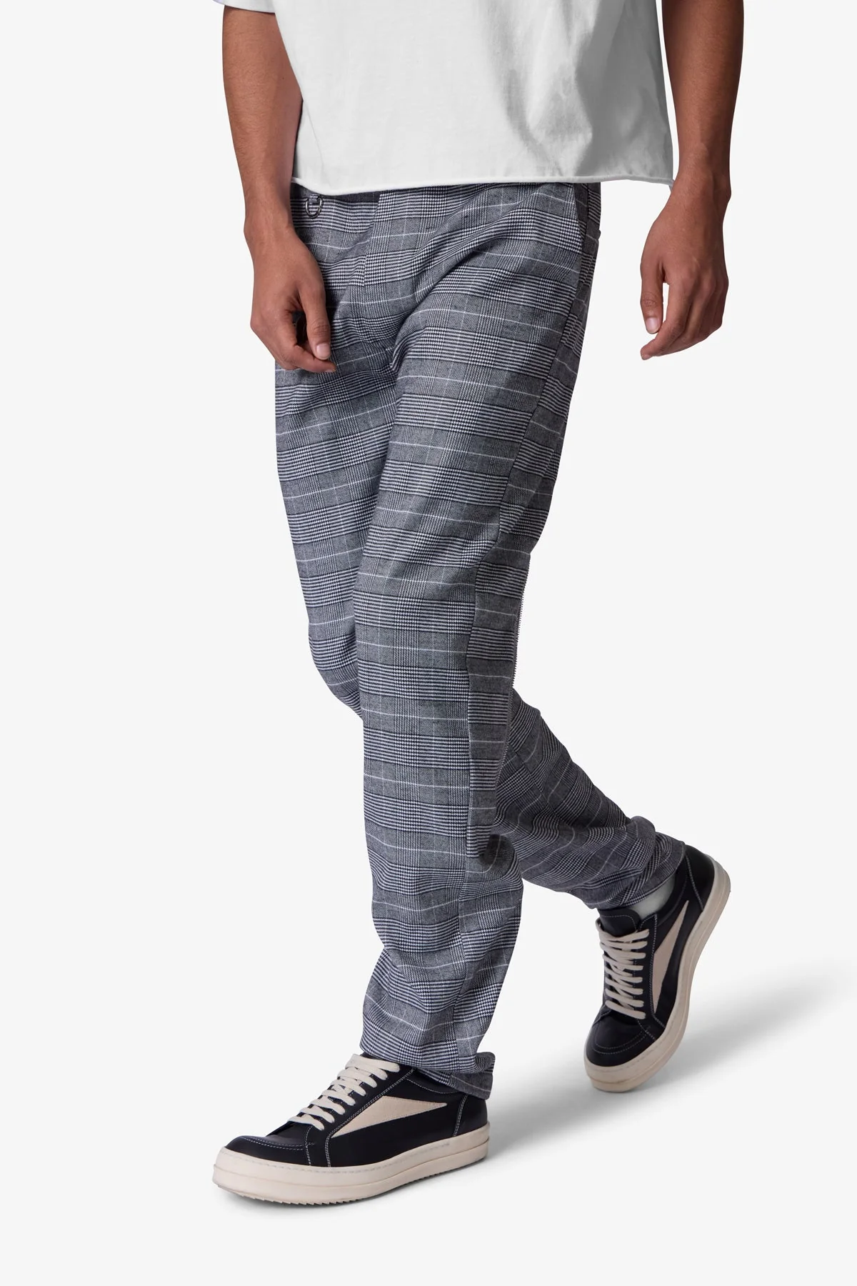 Punk Zip Trouser Pants - Black/Grey