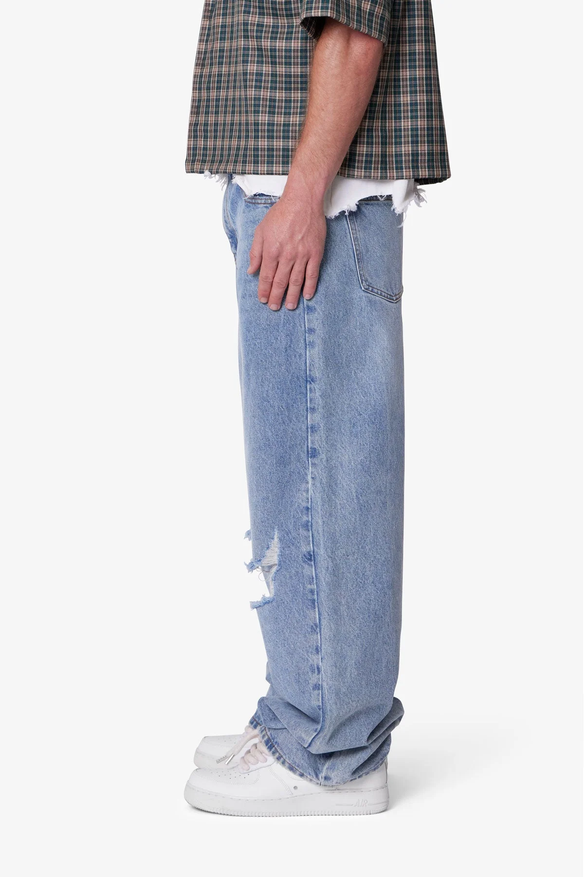 Ultra Baggy Blowout Denim - Washed Vintage Blue