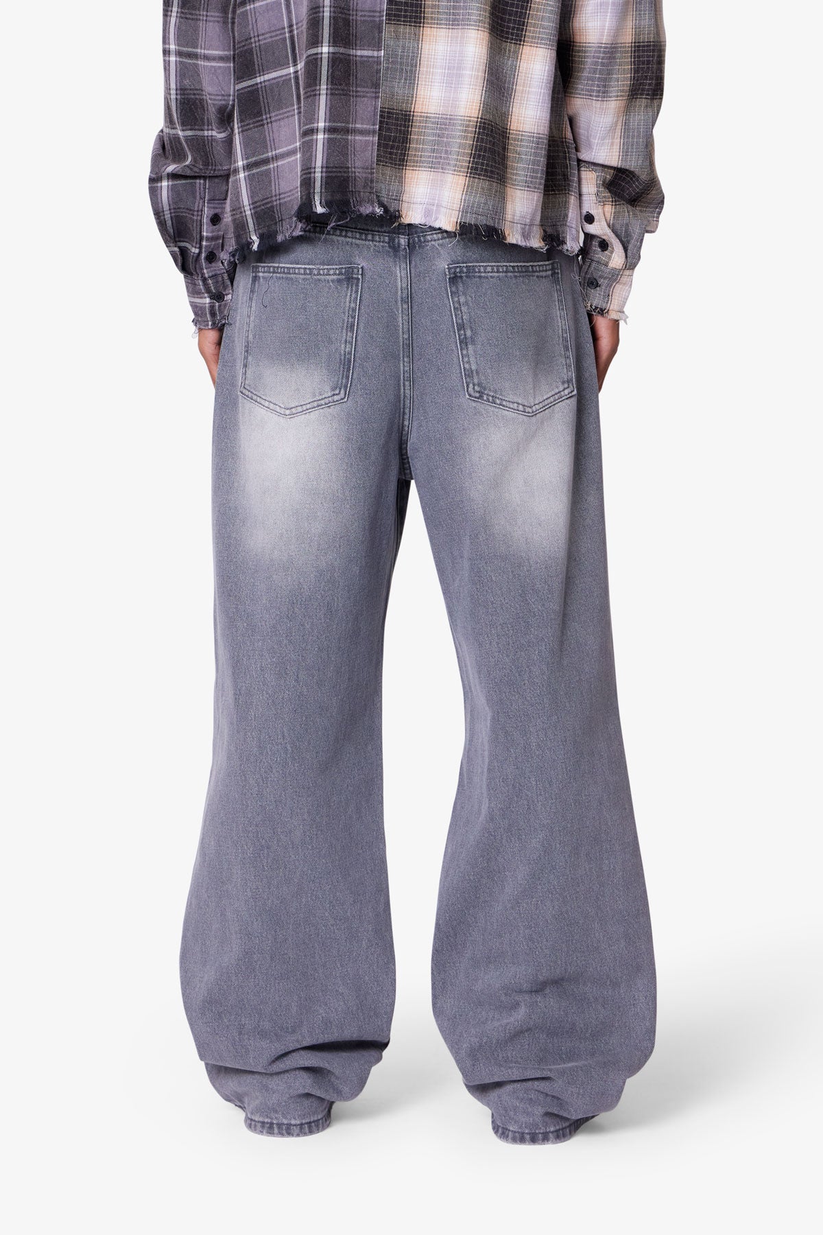 Ultra Baggy Blowout Denim - Washed Grey