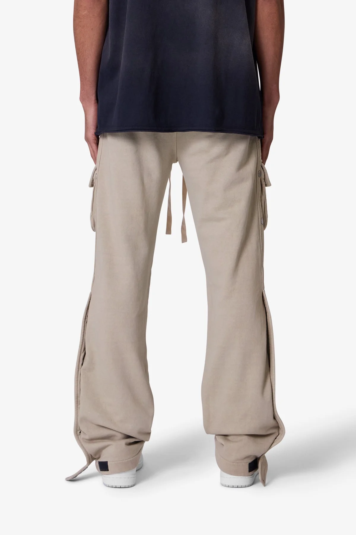 Snap Front Fleece Cargo Pants - Washed Earth