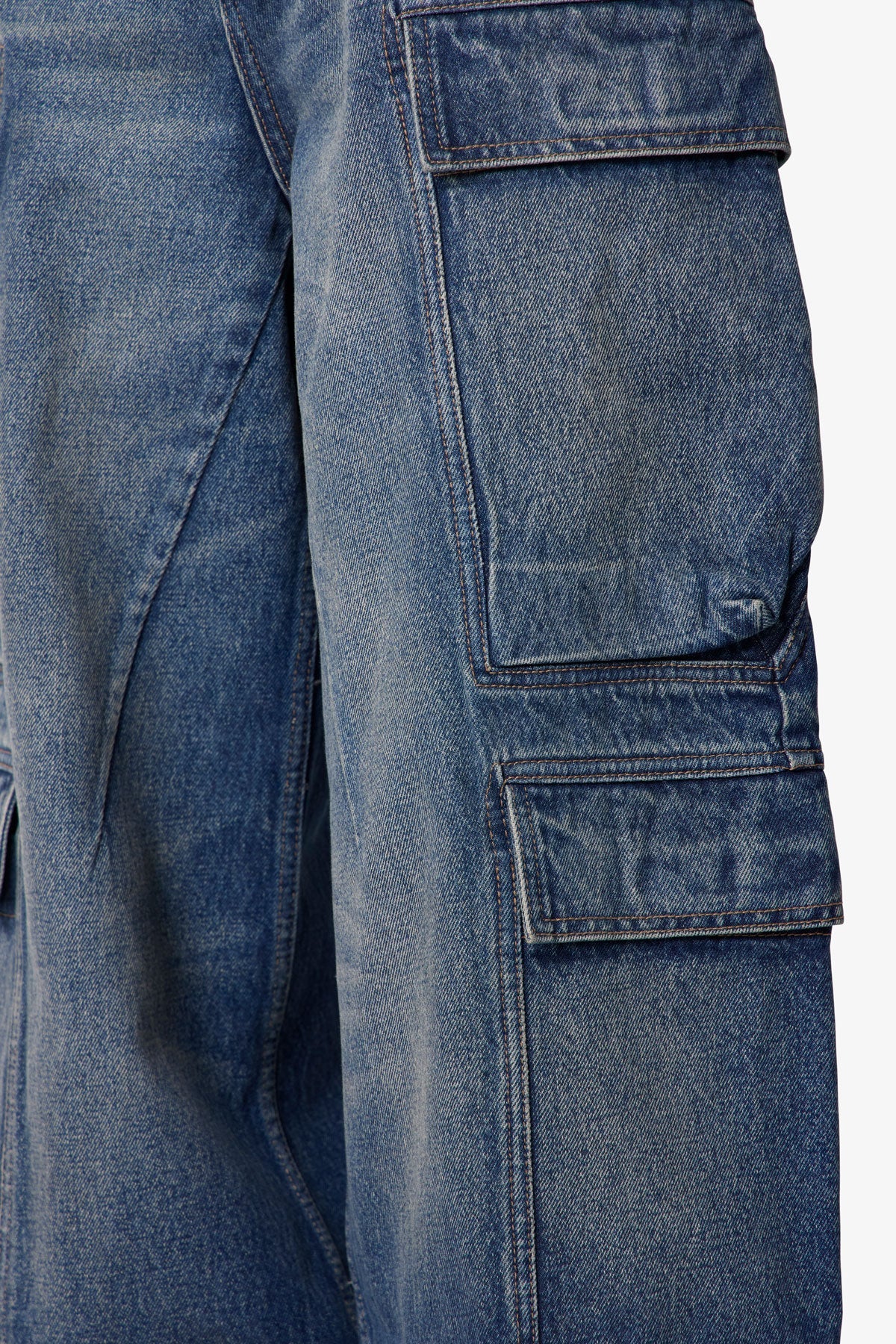 Baggy Cargo Denim - Blue
