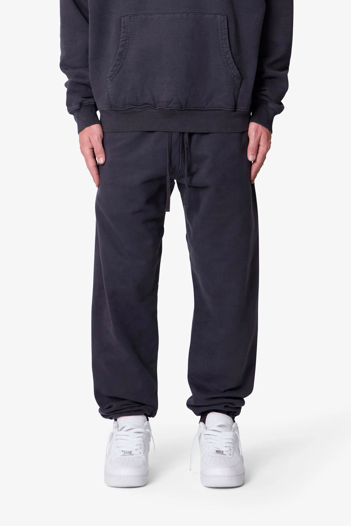 Heavy Basic Sweatpants - Washed Black