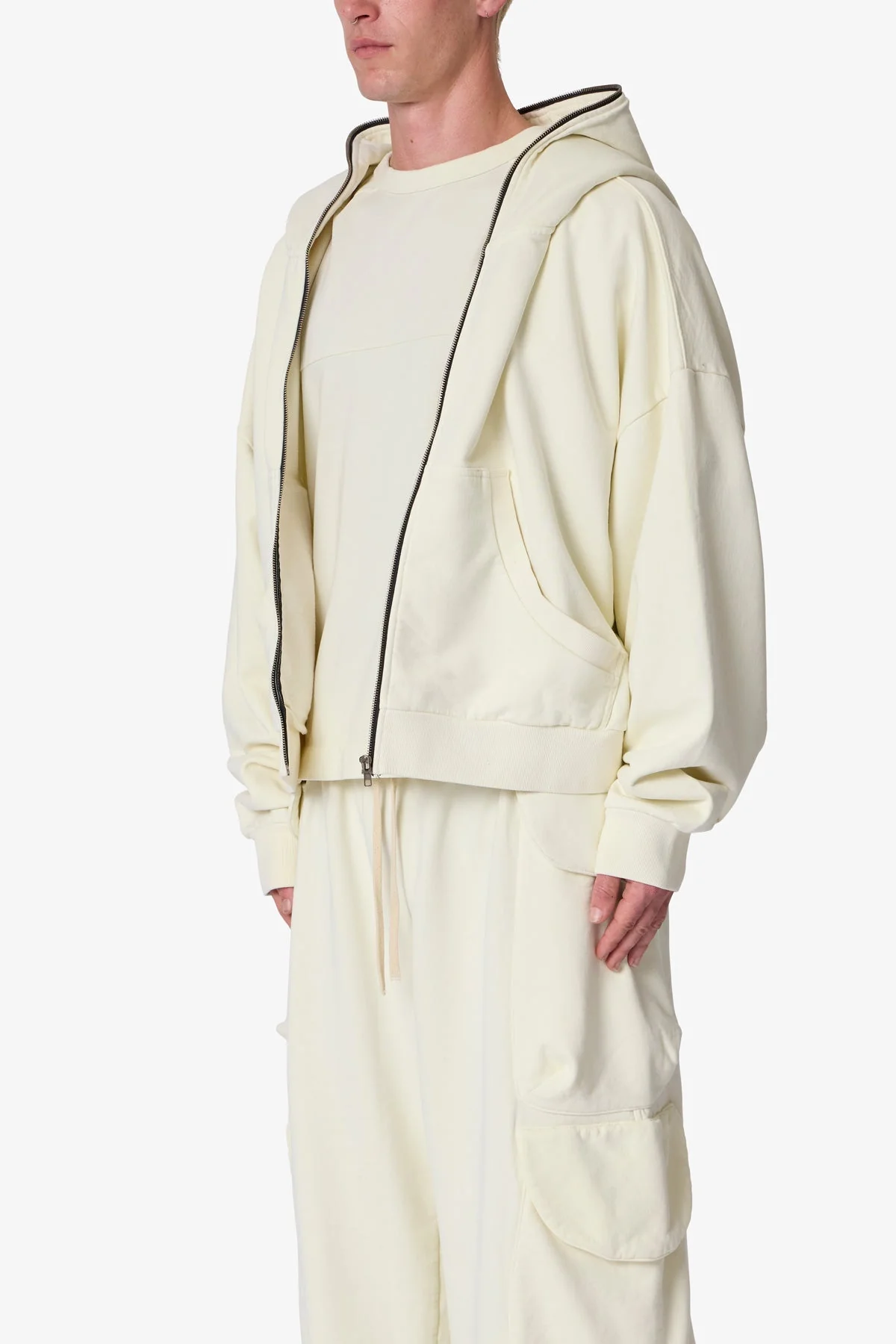 Full Zip Hoodie - Off White