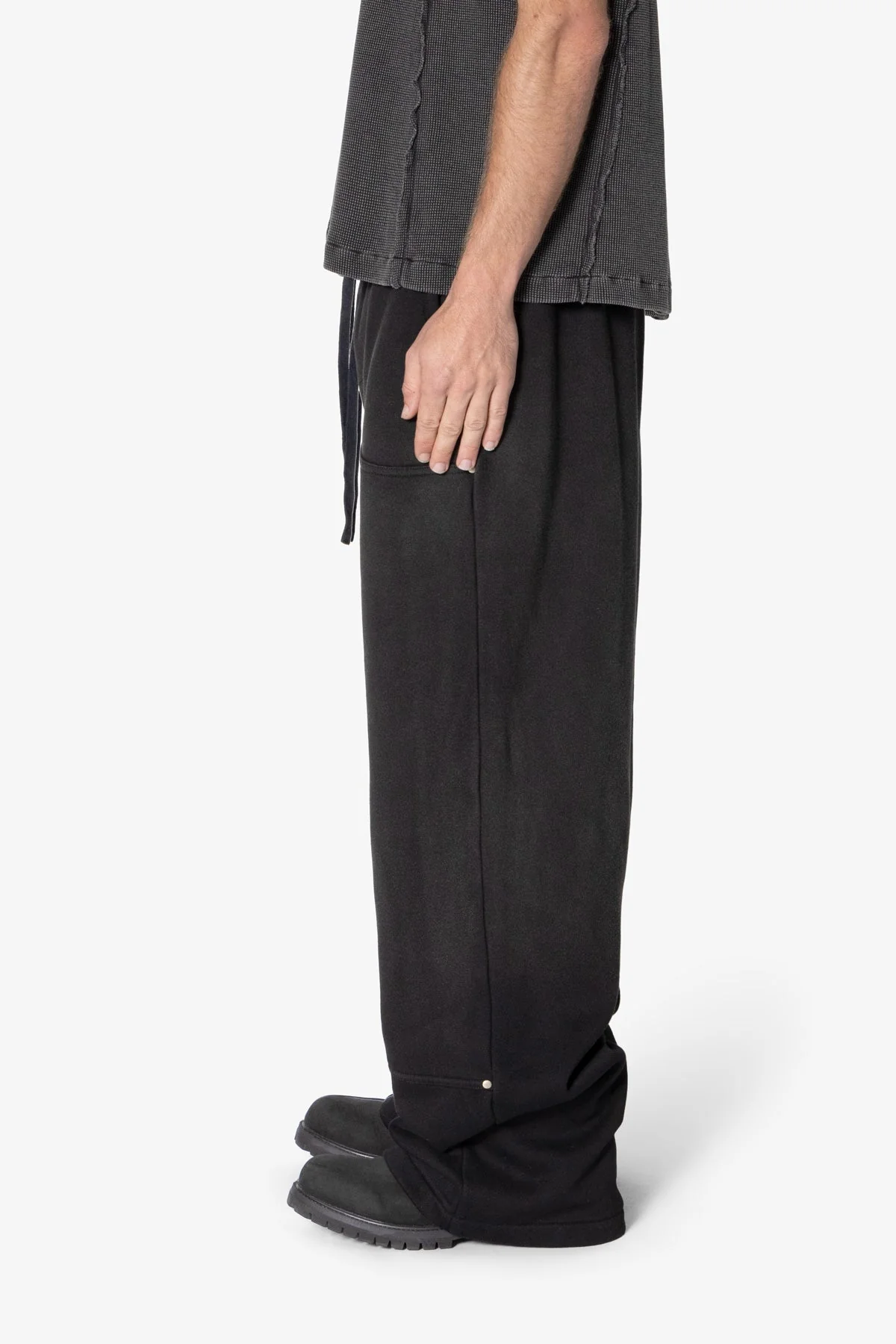 West Double Knee Sweatpants - Washed Black
