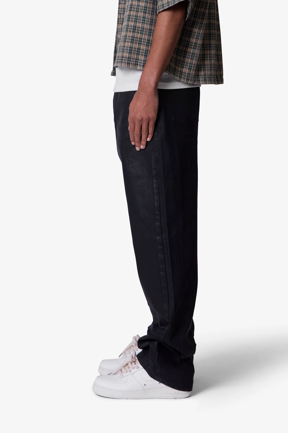 Waxed Ultra Baggy Denim - Black