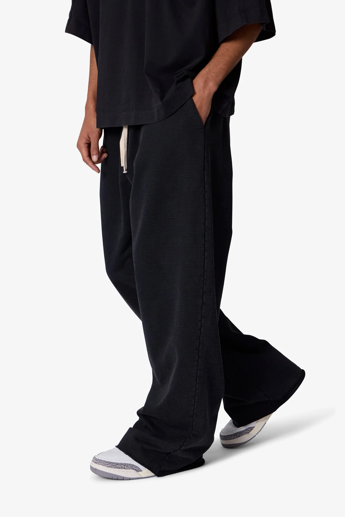 Ultra Baggy Heavy Fleece Sweatpants - Washed Black