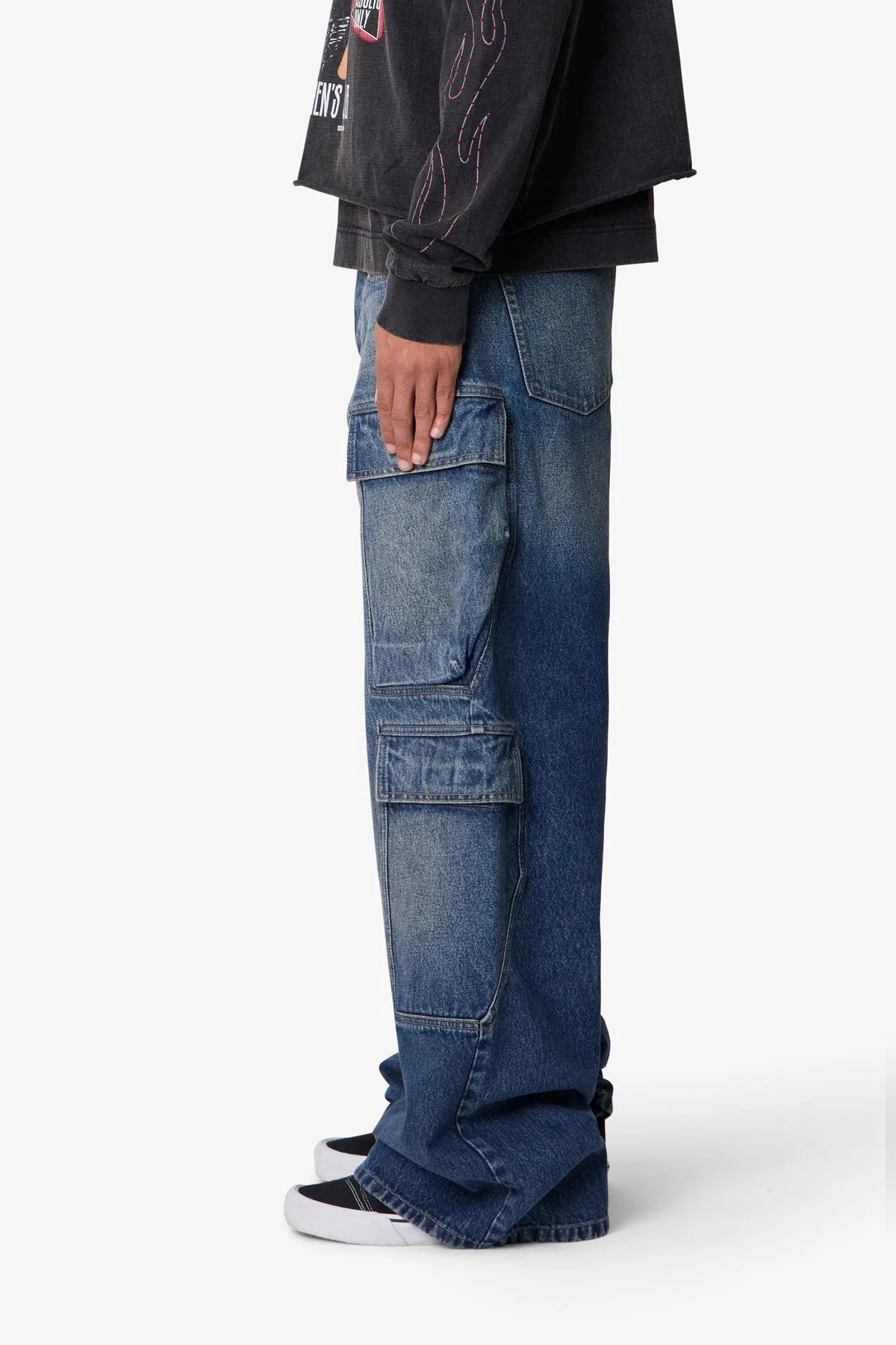Baggy Cargo Denim - Blue