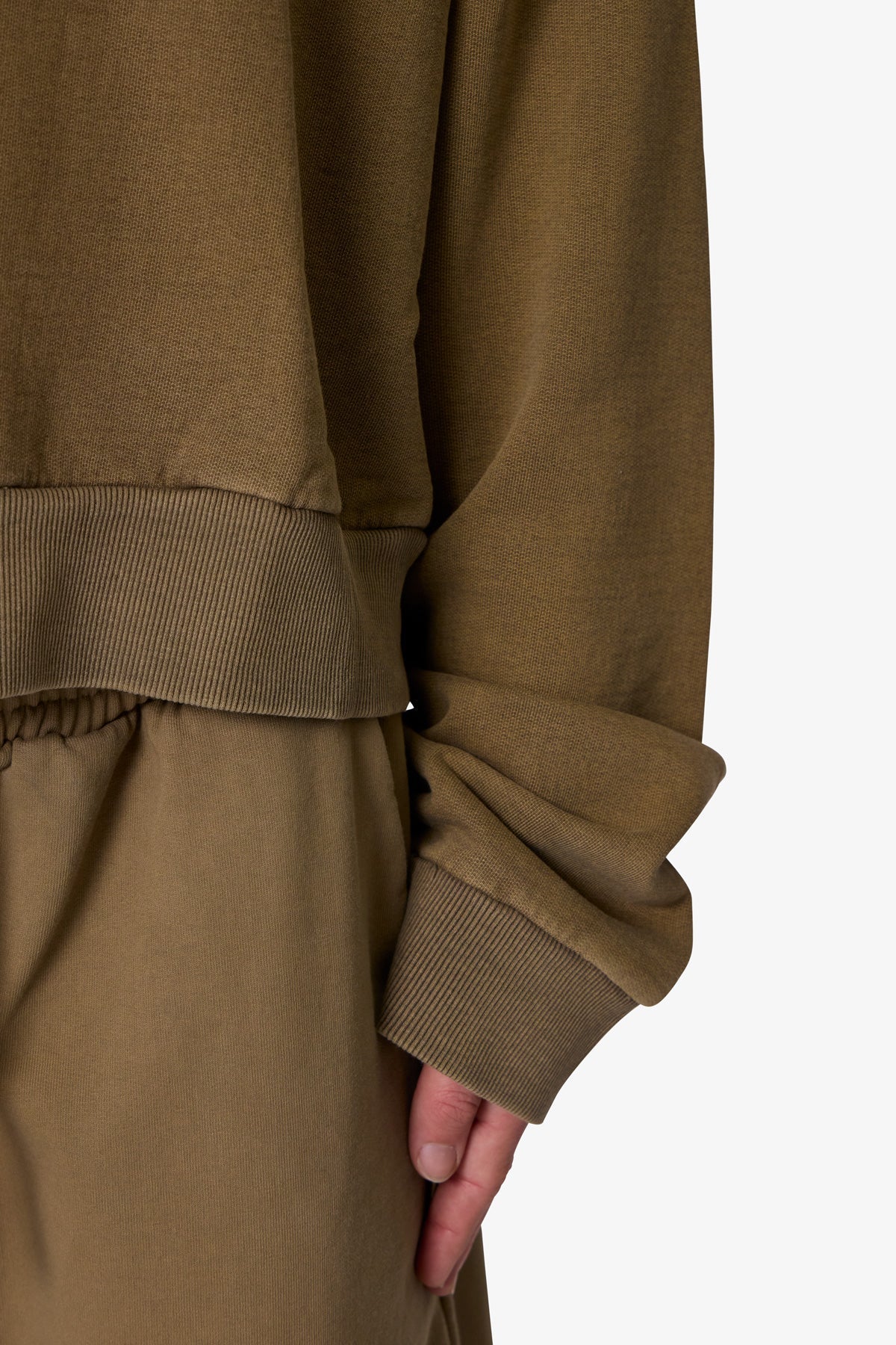 Cropped Crewneck - Washed Earth