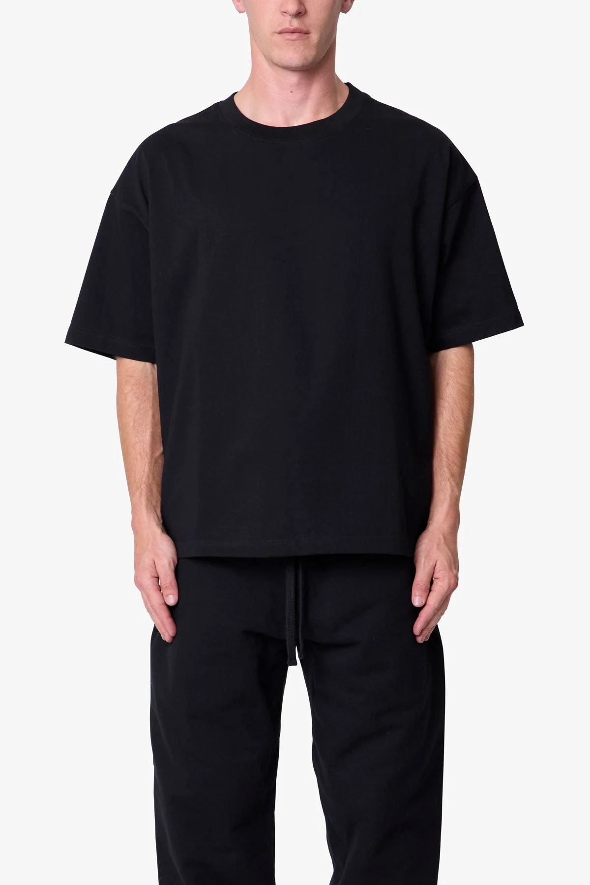 Heavy Basic Boxy Tee - Black