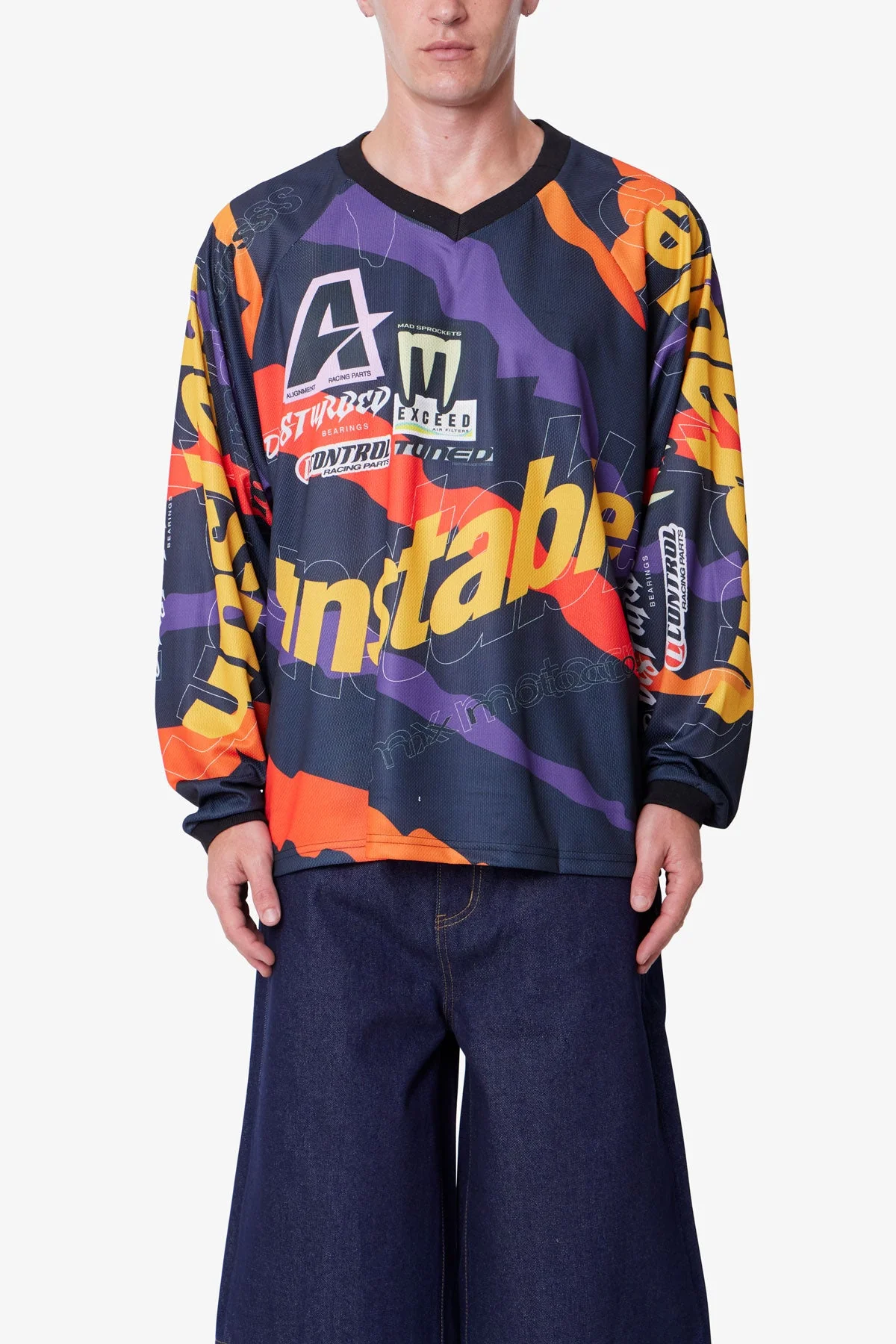 Unstable Moto Shirt - Orange Multi