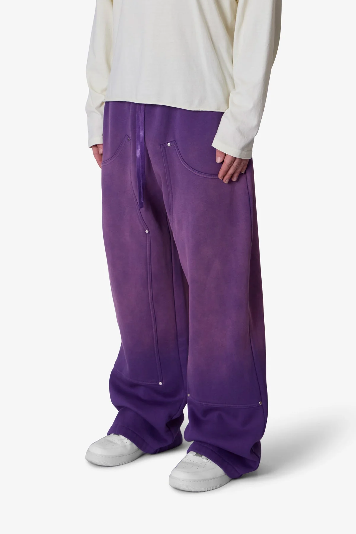 West Double Knee Sweatpants - Purple