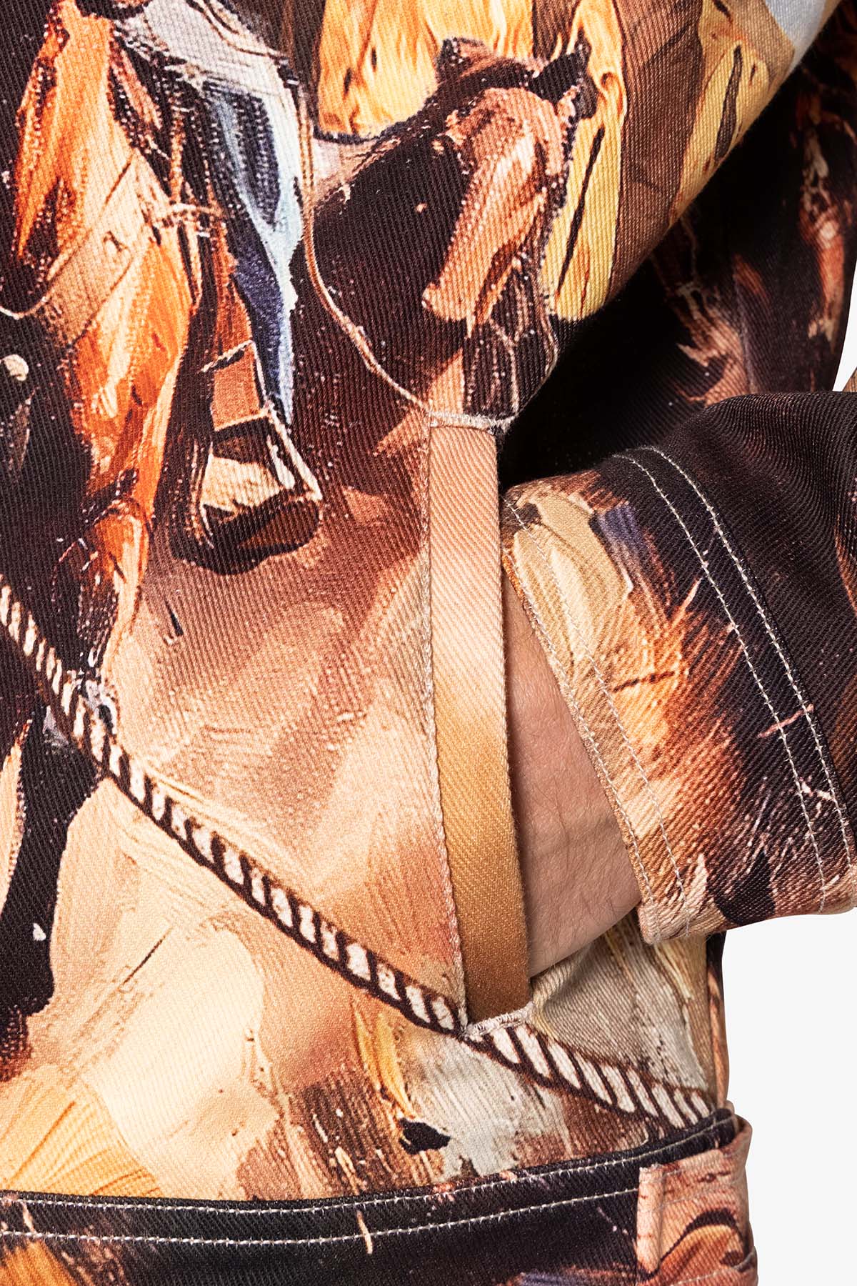 Cowboy Print Trucker Jacket - Multi