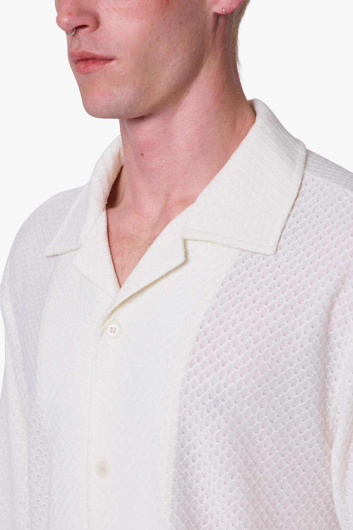 Diamond Knit Shirt - Off White