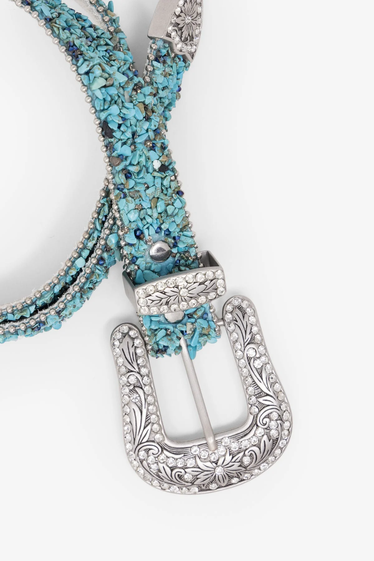 All Over Turquoise Rock Belt - Turquoise