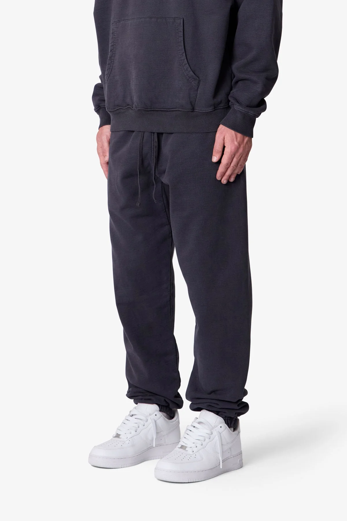 Heavy Basic Sweatpants - Washed Black