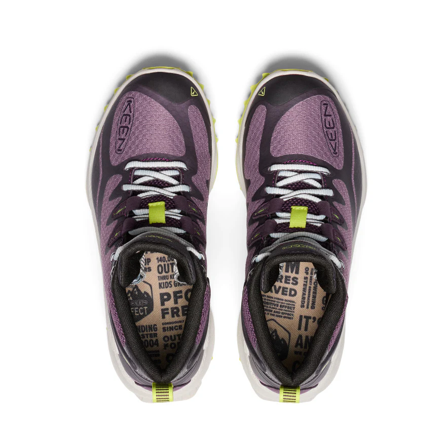 Women's Zionic Waterproof Hiking Boot  |  Black Plum/Daiquiri Green