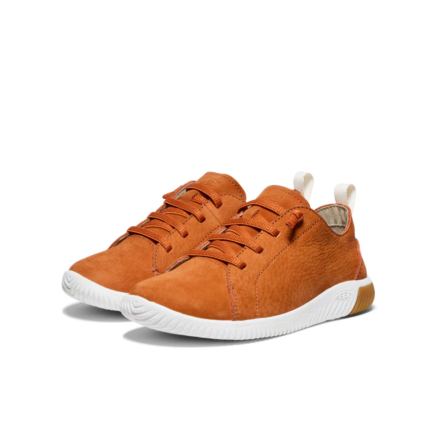 Big Kids' KNX Leather Sneaker  |  Gold Flame/Star White