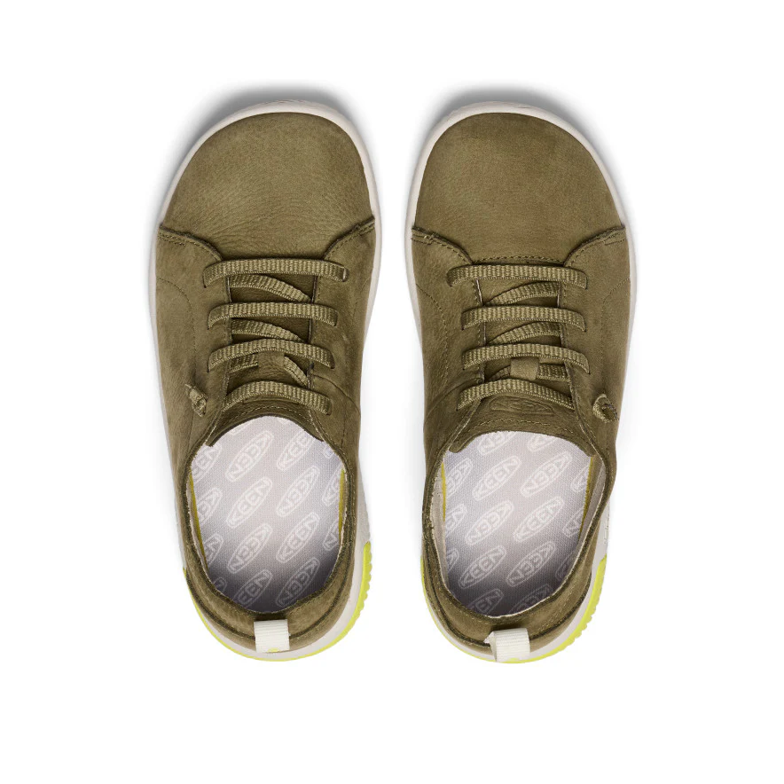 Big Kids' KNX Leather Sneaker  |  Martini Olive/Evening Primrose