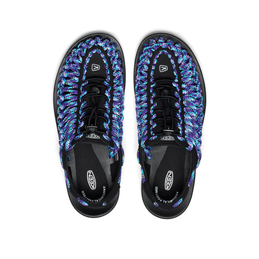 Men's UNEEK Flat Cord Sneaker x Bamboo Shoots  |  Black/Tillandsia Purple