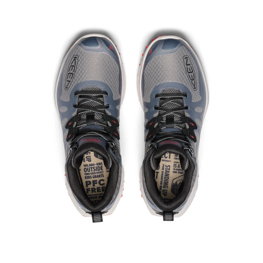 Men's Zionic Waterproof Hiking Boot  |  Steel Grey/Poppy Red