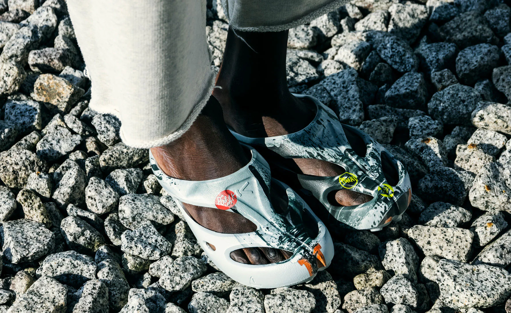 Men's Shanti Arts Clog x PG&AK  |  Silver Birch/Blue Depths