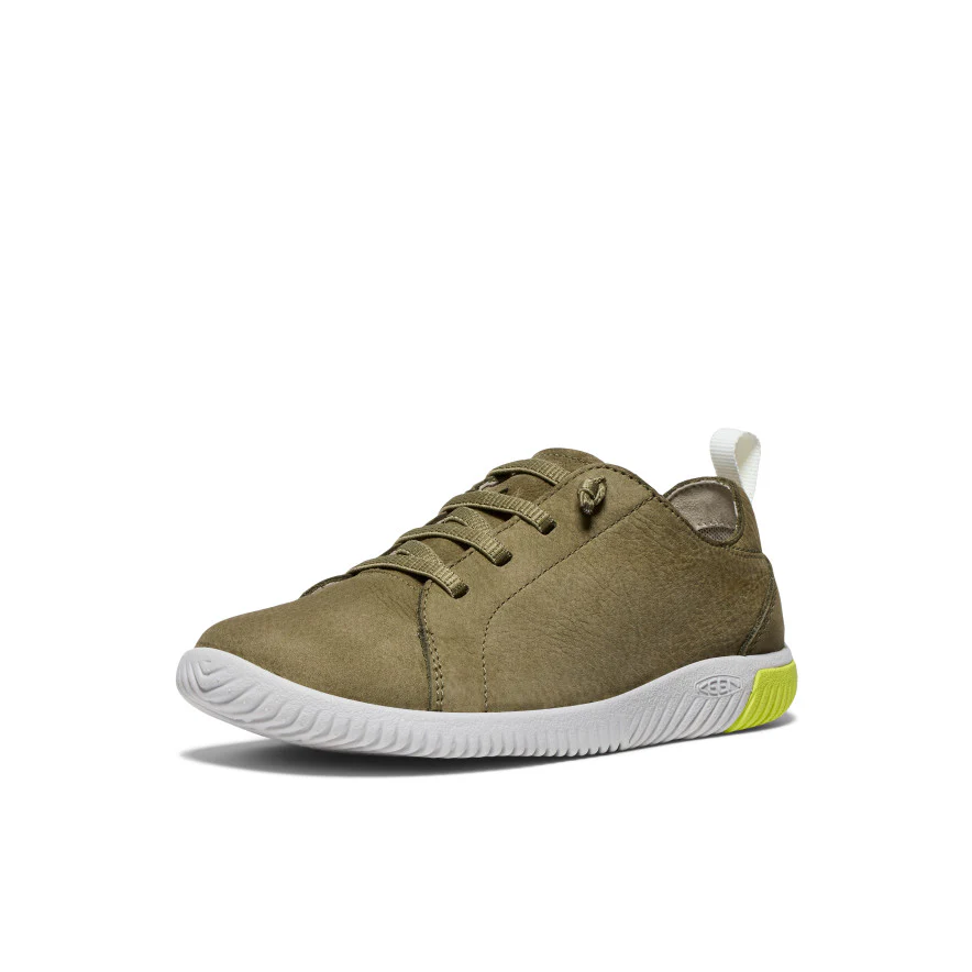 Big Kids' KNX Leather Sneaker  |  Martini Olive/Evening Primrose