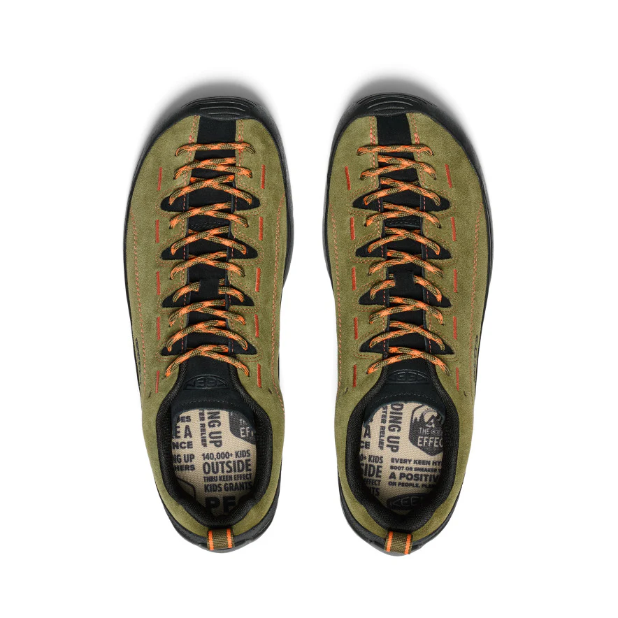 Men's Jasper Suede Sneakers  |  Dark Olive/Scarlet Ibis