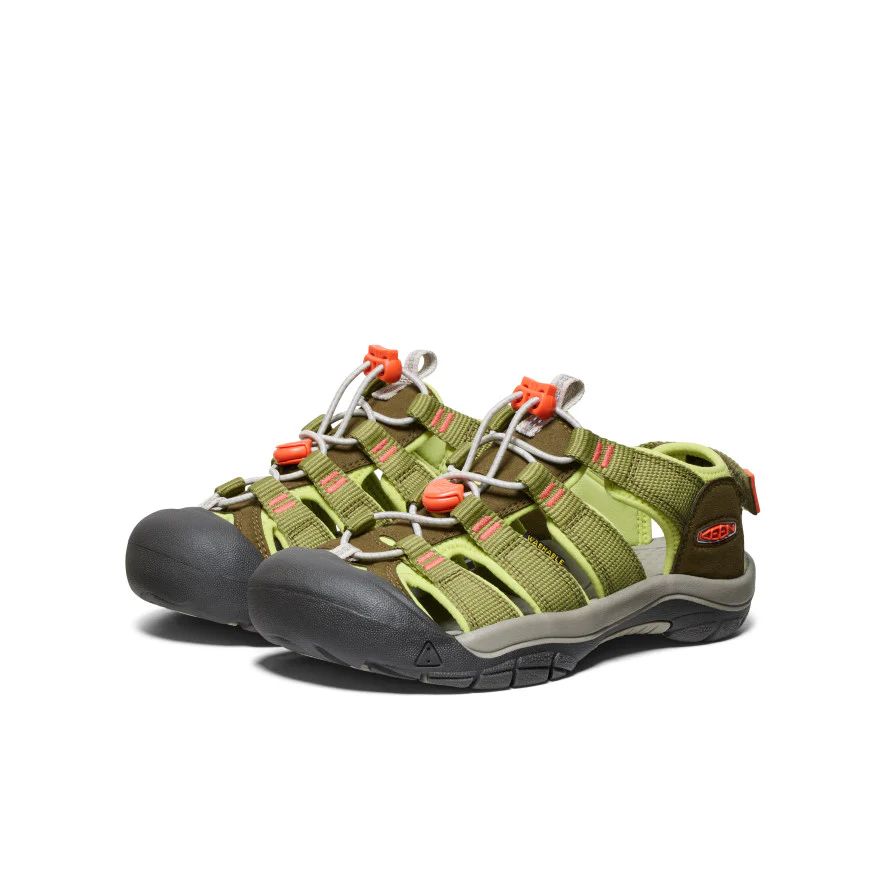 Big Kids' Newport Boundless Sandal  |  Dark Olive/Scarlet Ibis