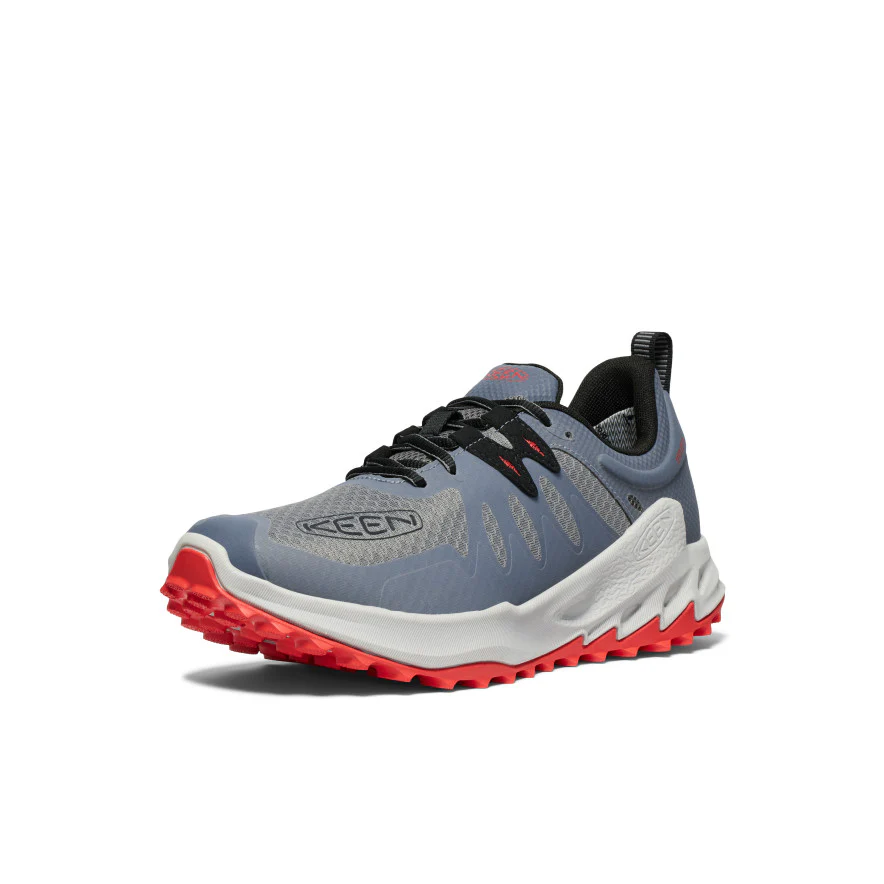 Men's Zionic Waterproof Hiking Shoe  |  Steel Grey/Poppy Red