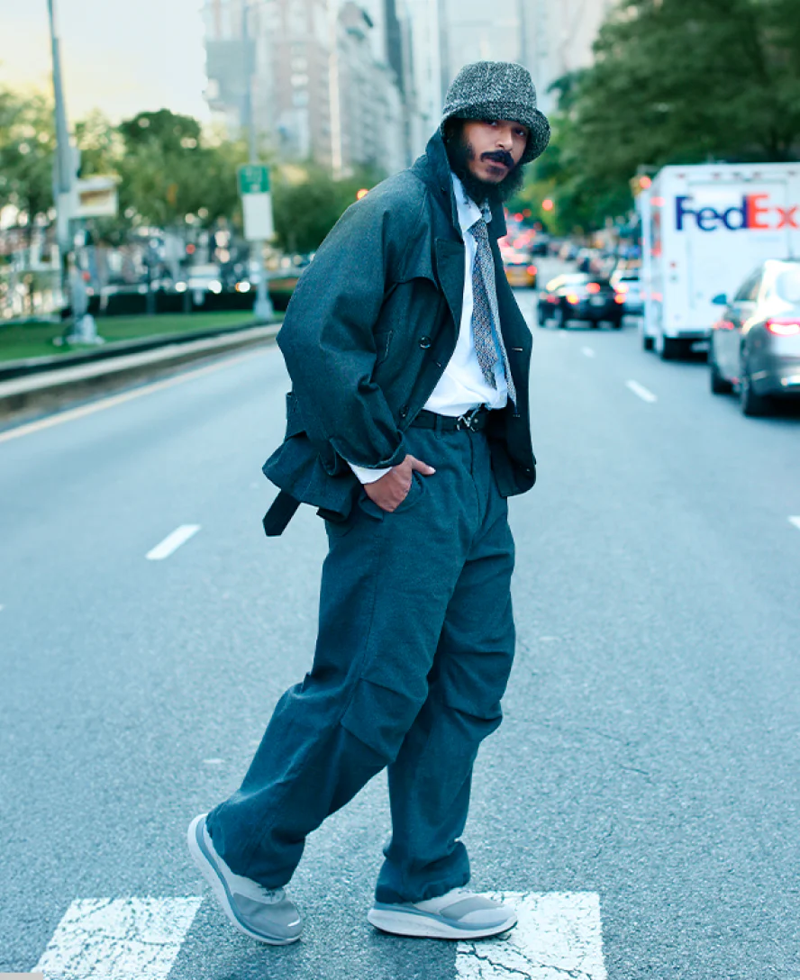 Men's WK400 Leather Walking Shoe x Engineered Garments  |  Alloy/Steel Grey