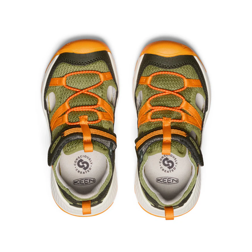 Little Kids' Motozoa Sandal  |  Forest Night/Bright Marigold