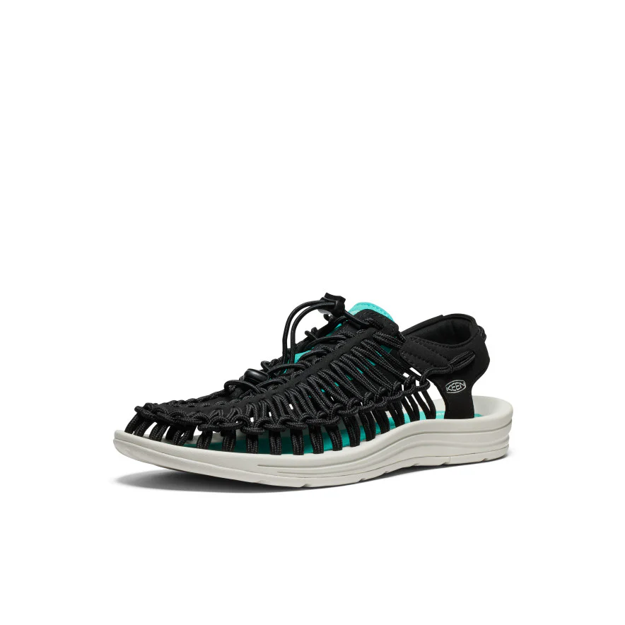 Men's UNEEK Sneaker  |  Black/Bright Aqua