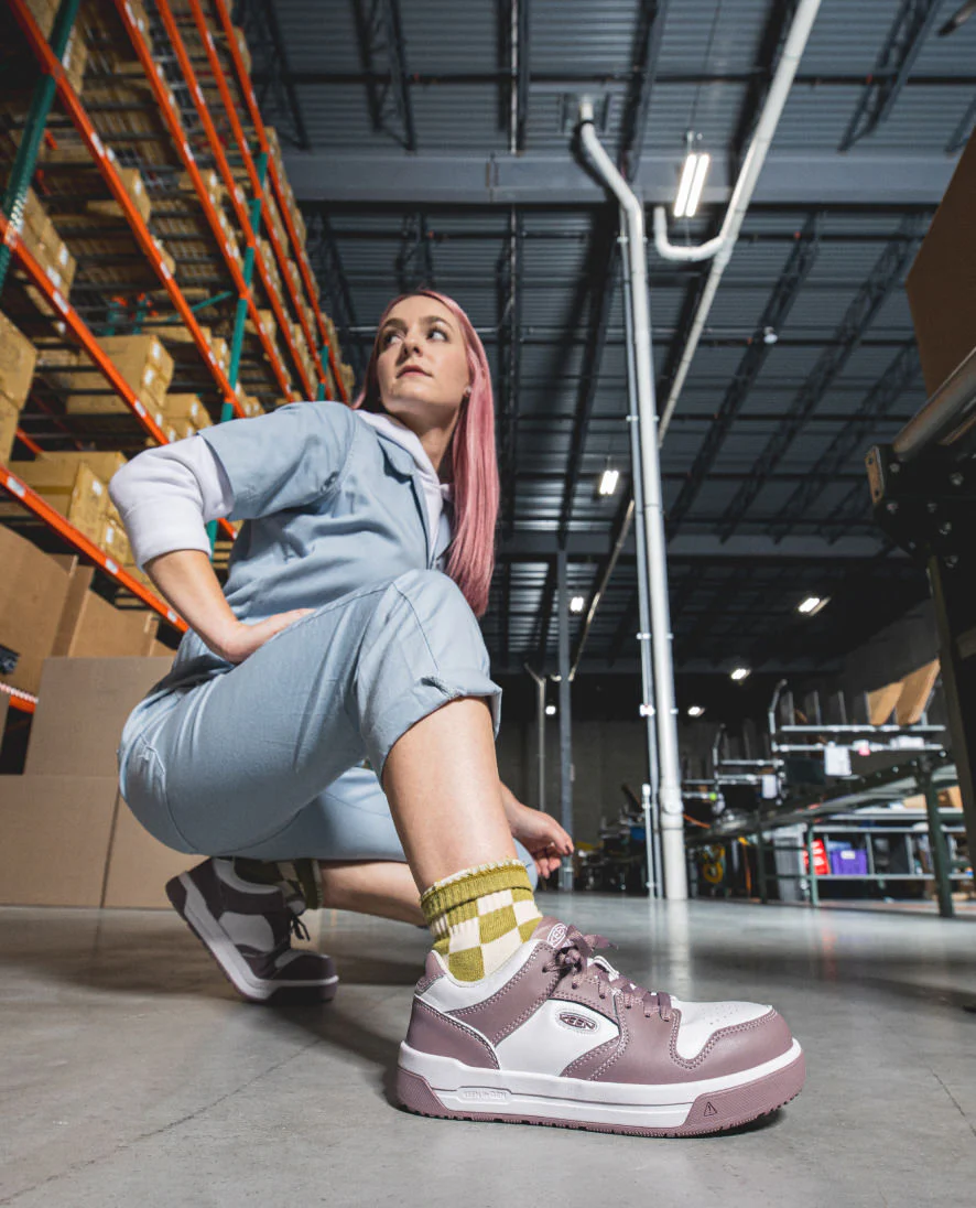 Women's Overton Work Shoe (Carbon Toe)  |  Toadstool/Star White