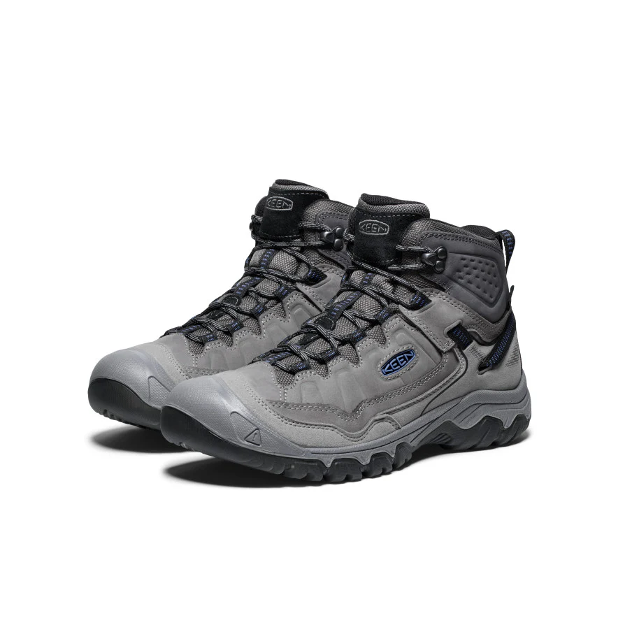 Men's Targhee IV Wide Waterproof Hiking Boot  |  Steel Grey/Coronet Blue
