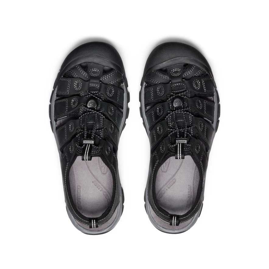 Men's Newport Leather Sandal  |  Black/Steel Grey