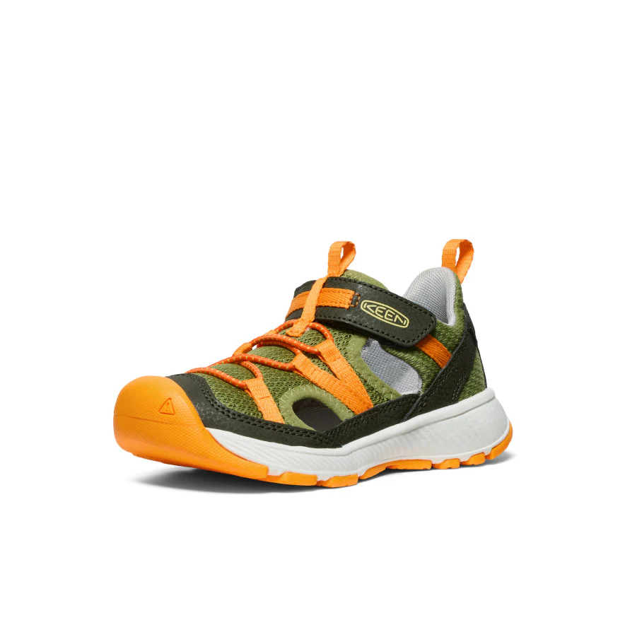 Little Kids' Motozoa Sandal  |  Forest Night/Bright Marigold