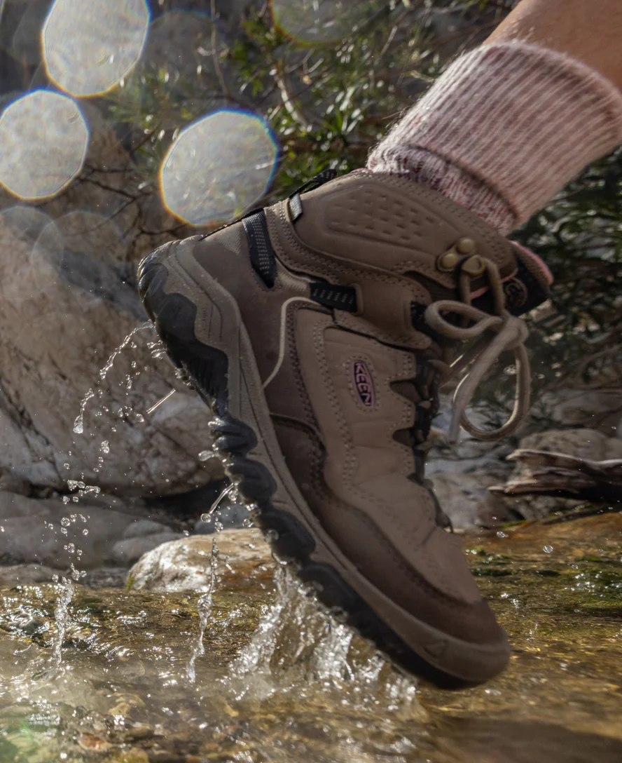 Women's Targhee IV Waterproof Hiking Boot  |  Bison/Beaujolais