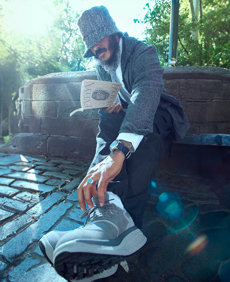 Men's WK400 Leather Walking Shoe x Engineered Garments  |  Alloy/Steel Grey