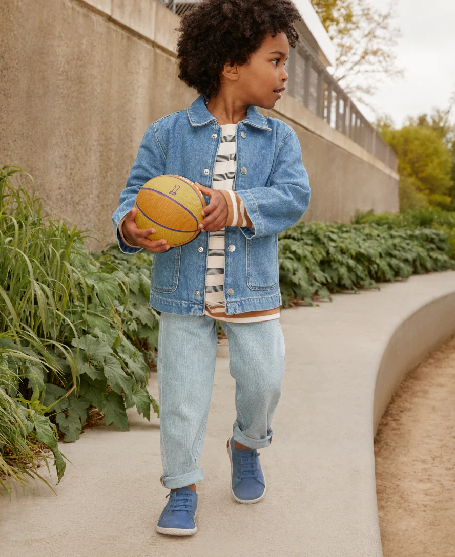 Little Kids' KNX Leather Sneaker  |  Martini Olive/Evening Primrose